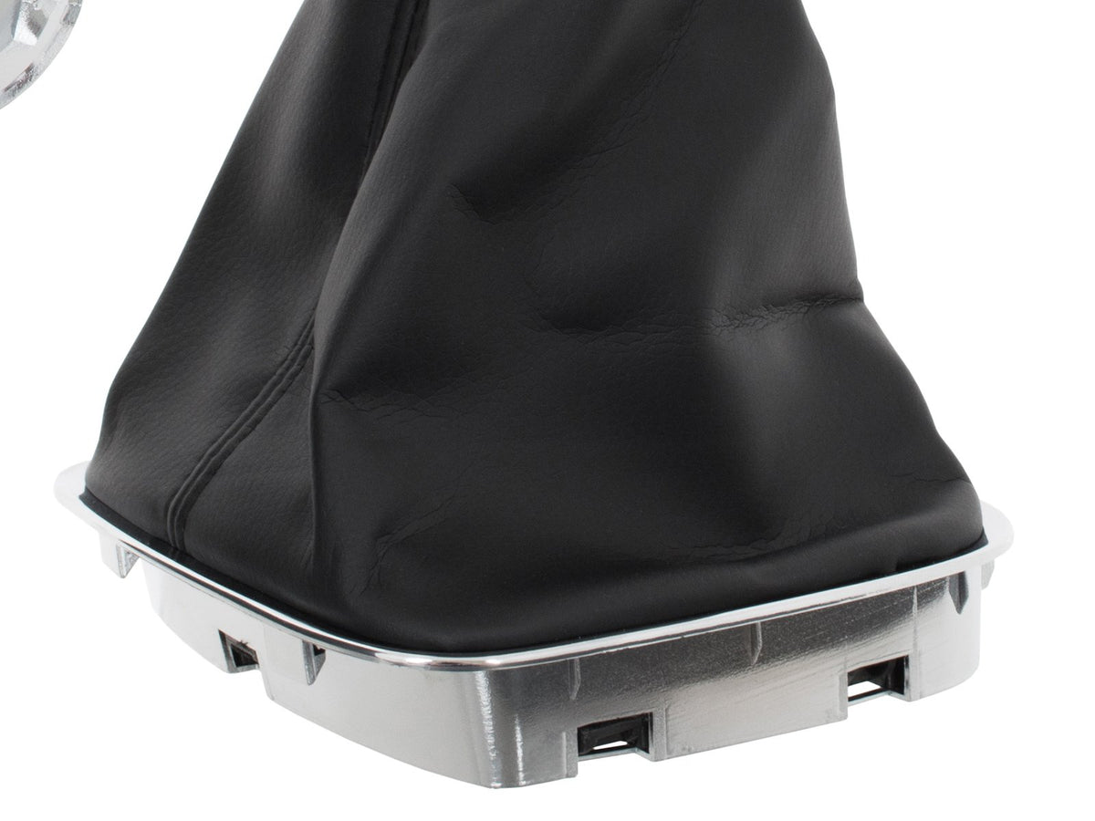 VW Polo V 6R 2009- Black Gear Knob + Gaiter with Chrome Frame 6-Speed