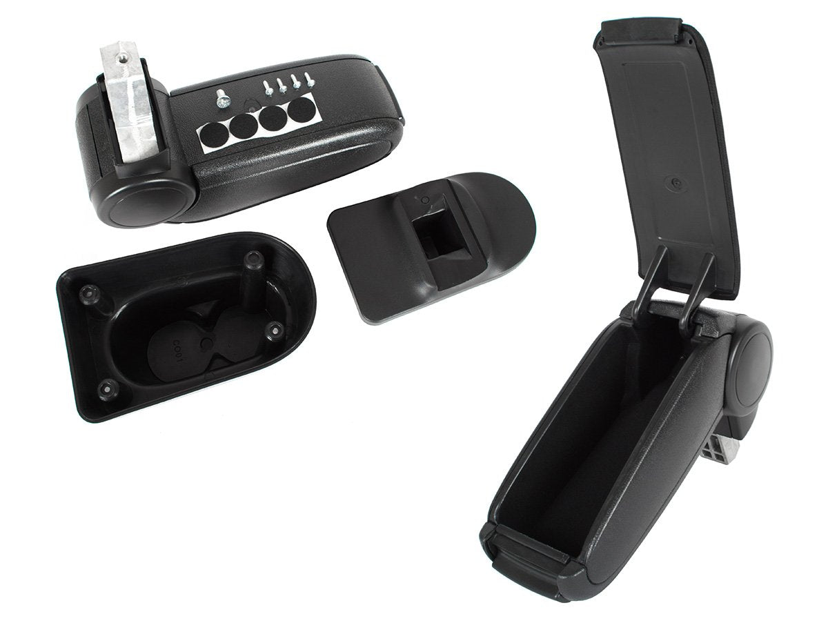 Peugeot 207 2006- armrest COMPL. BLACK FABRIC + mounting kit