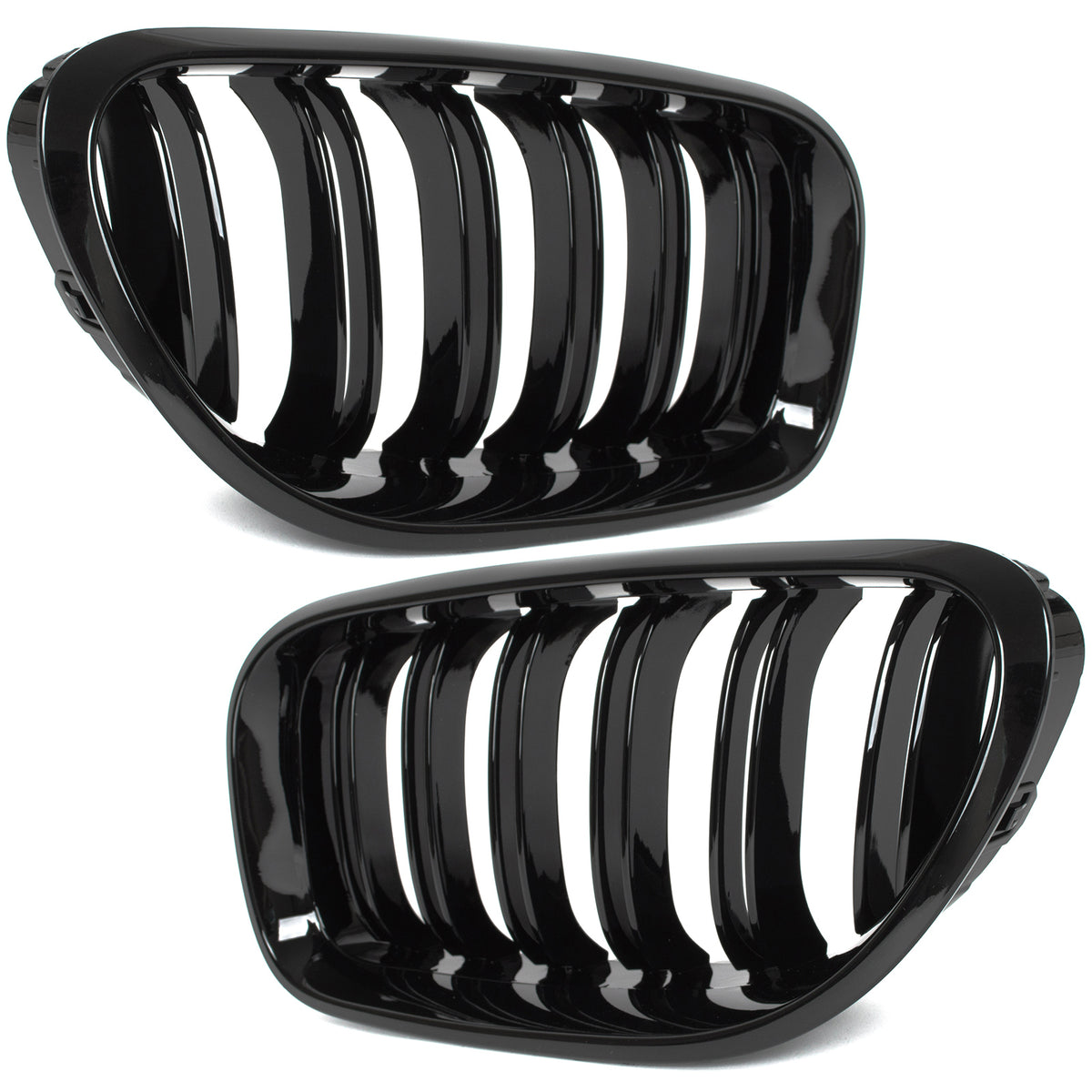 BMW 6 F06 F12 F13 10-18 grille (kidneys) left + right set BLACK GLOSSY DOUBLE BAR