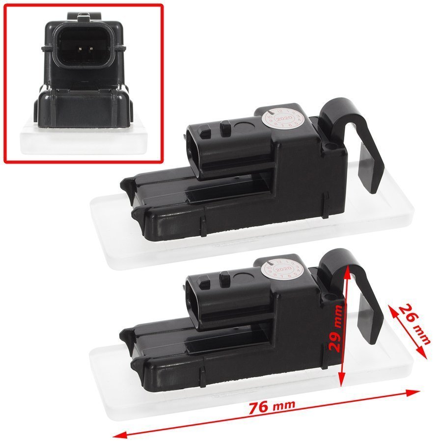 Mercedes Sprinter 906 Viano W639 Vito / Mixto W639 VW Crafter LED license plate lights 2 pcs. set.