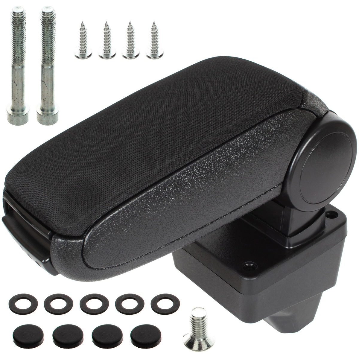 Peugeot 208 II 2019- ARMREST COMPLETE BLACK FABRIC + mounting kit