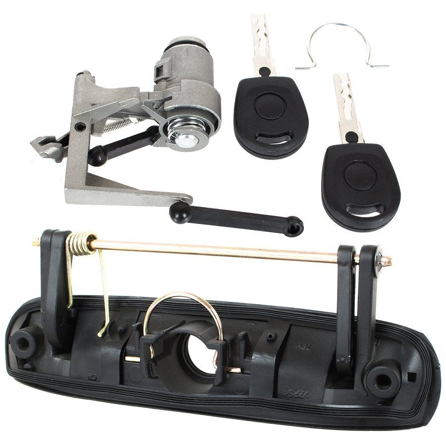 VW Polo IV 9N 01-09 outer handle + tailgate lock cylinder 2 pcs. SET