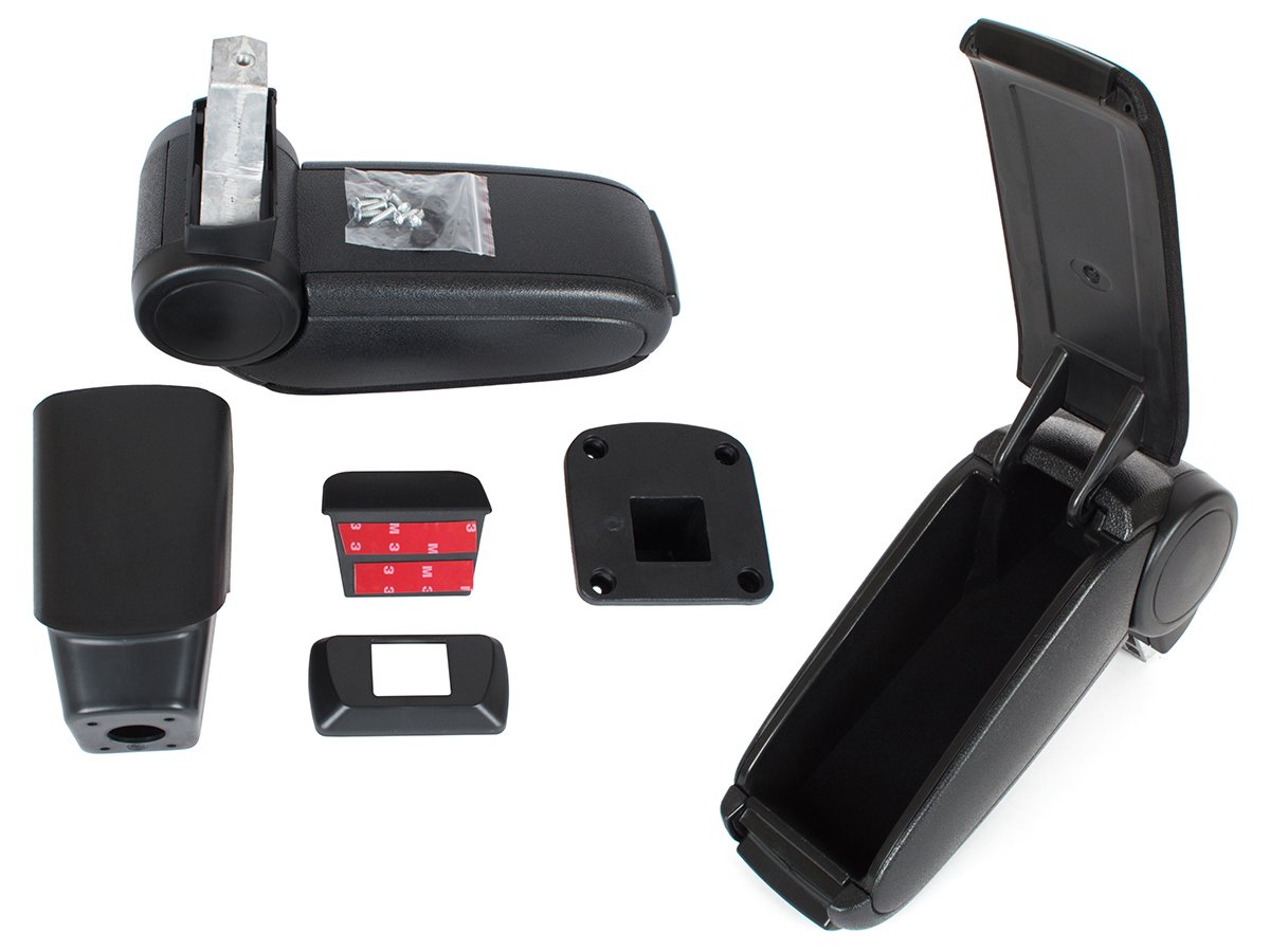Peugeot 206 1998- ARMREST COMPLETE BLACK FABRIC + mounting kit