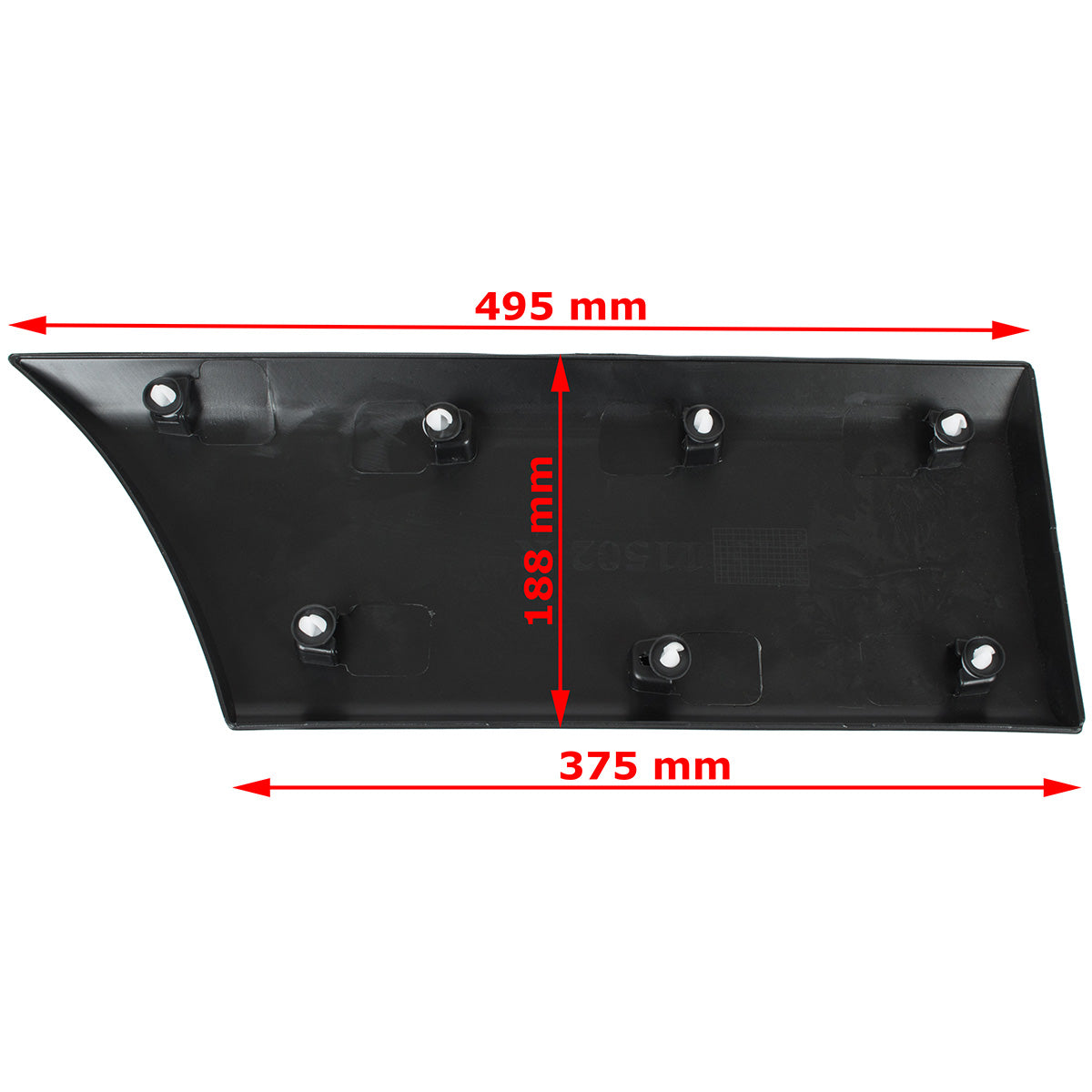 Opel Movano B 2010 - L2 version side molding BEFORE rear wheel NO HOLE left