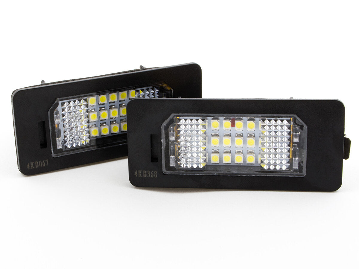 BMW E39 E46 E60 E61 E70 E71 E90 E91 E92 E93 F10 F18 F30 F31 lampki podświetlenia tablicy rejestracyjnej LED 2 szt. kpl.