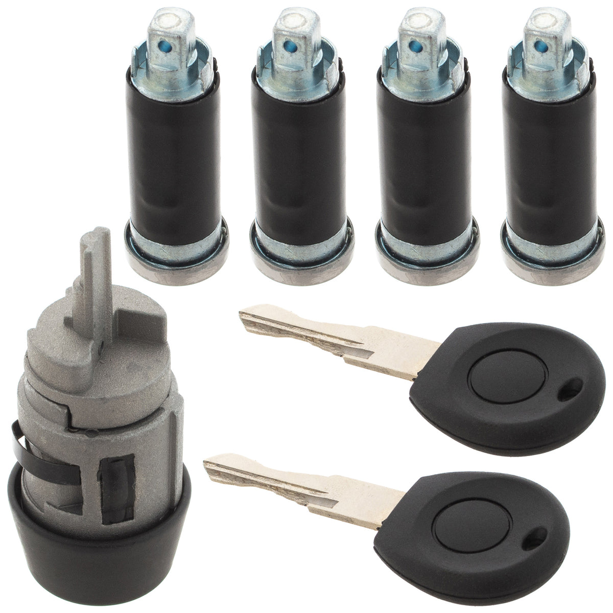 VW Transporter T4 90-03 ignition barrel + 4x door lock cylinder 5 pcs. SET