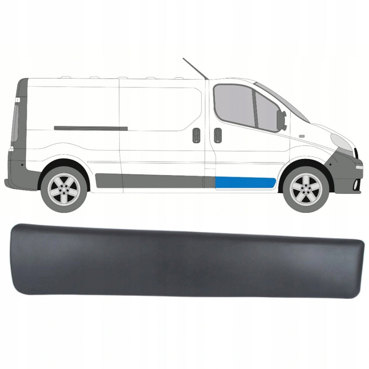 Nissan Primastar 01-13 front right door moulding