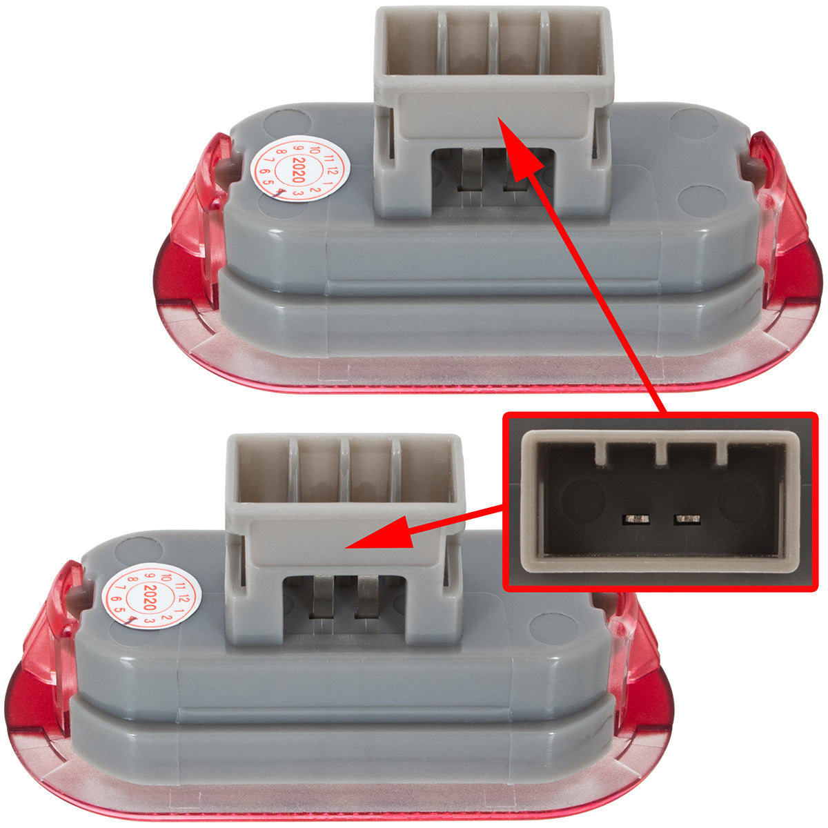VW Bora Golf III IV New Beetle Polo IV Sharan Touran interior door lights WHITE-RED LED 2 pcs. set