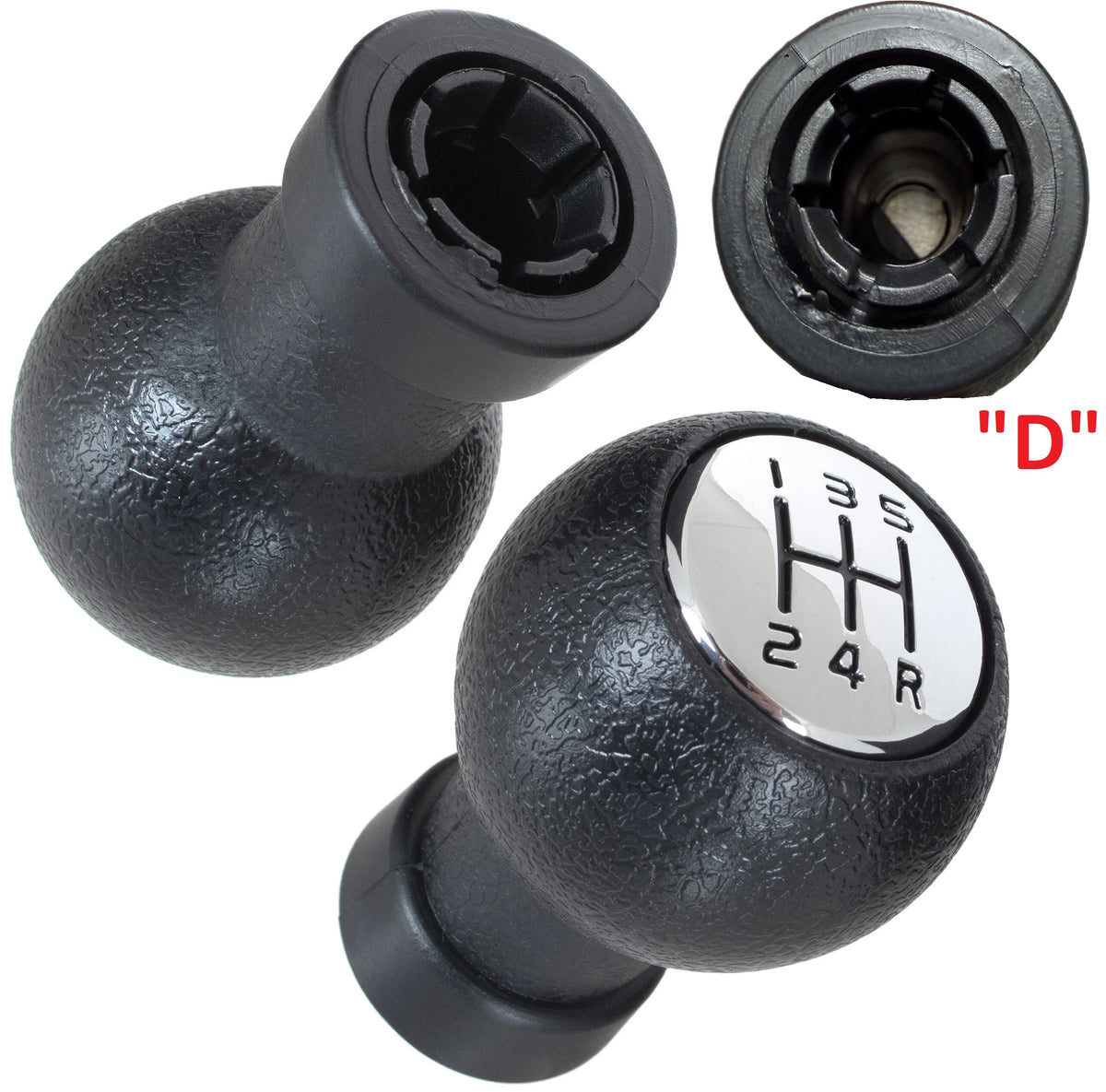 Suzuki SX4 2007- gear knob CHROME + BLACK 5-SPEED SHIFT PATTERN