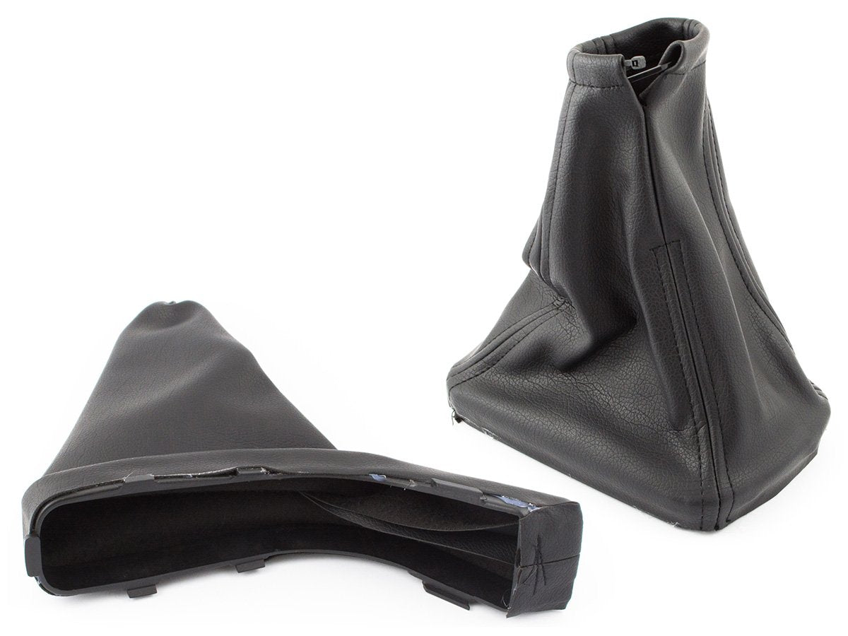 Opel Astra II G 98-09 gear stick gaiter + BLACK frame + handbrake gaiter + BLACK frame 2 pcs SET