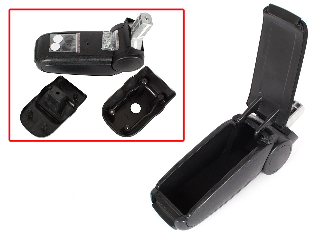 Opel Corsa D 06-14 Armrest KPL BLACK FABRIC + mounting kit