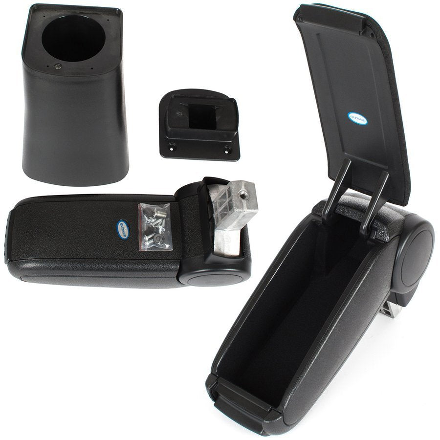 Nissan Micra IV 2010- Armrest COMPLETE BLACK FABRIC + mounting kit
