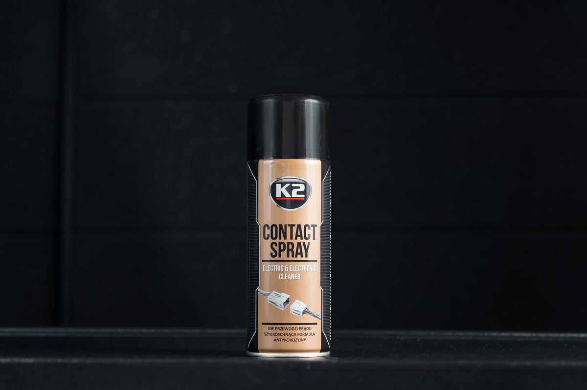 K2 CONTACT SPRAY 400ml aerosol electrical parts cleaner and degreaser W125