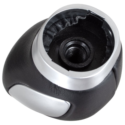 Chevrolet Cruze 08-15 Gear Knob BLACK ECO-LEATHER + SILVER 6 SPEED