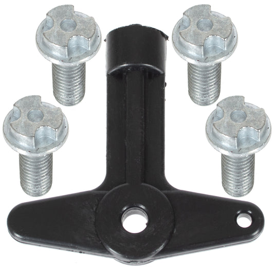 Opel Agila A Astra F G Classic Calibra Corsa B C Kadett E Omega A B Senator B Tigra A Vectra A B Zafira A key + 4 hubcap screws COMPLETE NORMAL VERSION 28 MM