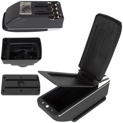 Opel Astra IV J 09-18 Armrest with storage compartment BLACK ECO-LEATHER + mounting kit