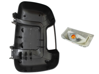 Citroen Jumper 2006- exterior mirror casing MEDIUM ARM + ORANGE INDICATOR INSERT right 2 pcs. SET