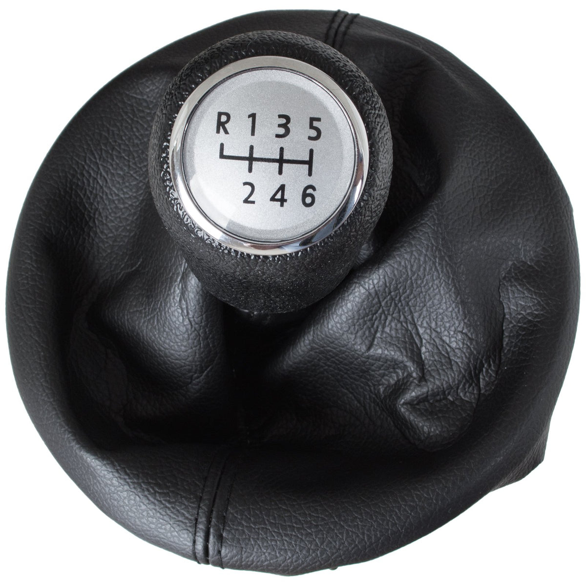 VW T5 / T6 03-11 gear knob SILVER + GAITER 6 SPEED