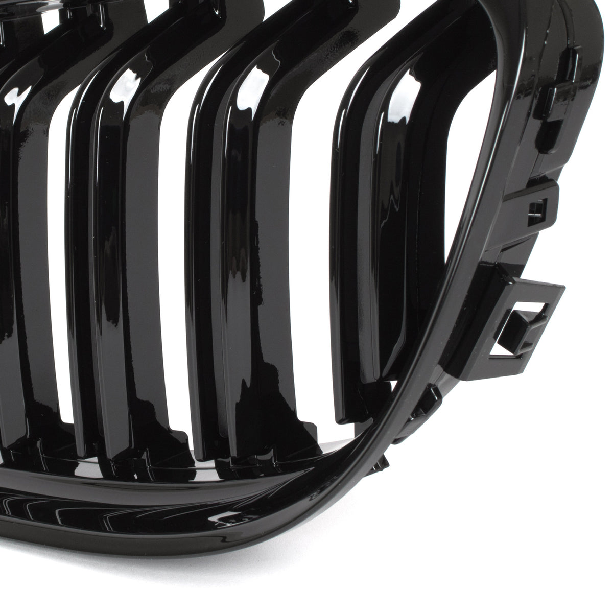 BMW 3 E90 / E91 09-13 SEDAN / ESTATE grilles (kidneys) left + right set BLACK GLOSSY DOUBLE BAR