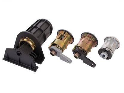 Ford Escort ignition switch + 2 door lock cylinders + complete trunk lock.