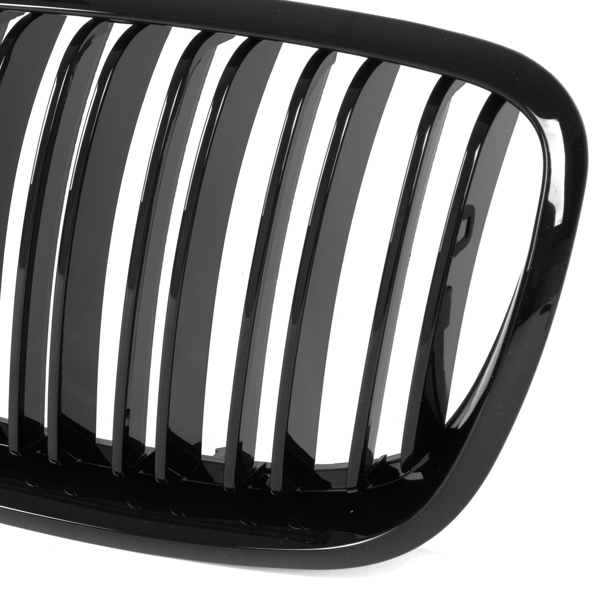BMW X6 E71 07-14 atrapy między reflektory (nerki) lewa + prawa kpl. BLACK GLOSSY DOUBLE BAR