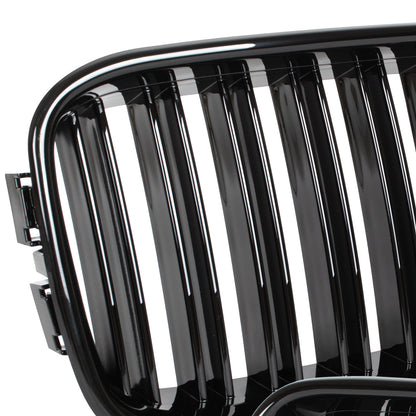 BMW 3 E36 91-96 grilles between headlights (kidneys) left + right set BLACK GLOSSY DOUBLE BAR