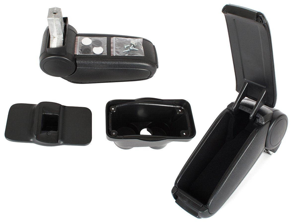 Peugeot 208 2012- Armrest BLACK ECO-LEATHER + mounting kit