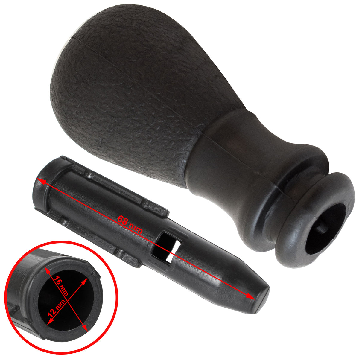 Peugeot 207 Gear knob CHROME DIAGRAM + adapter / gear stick lever adapter 2 pcs. SET