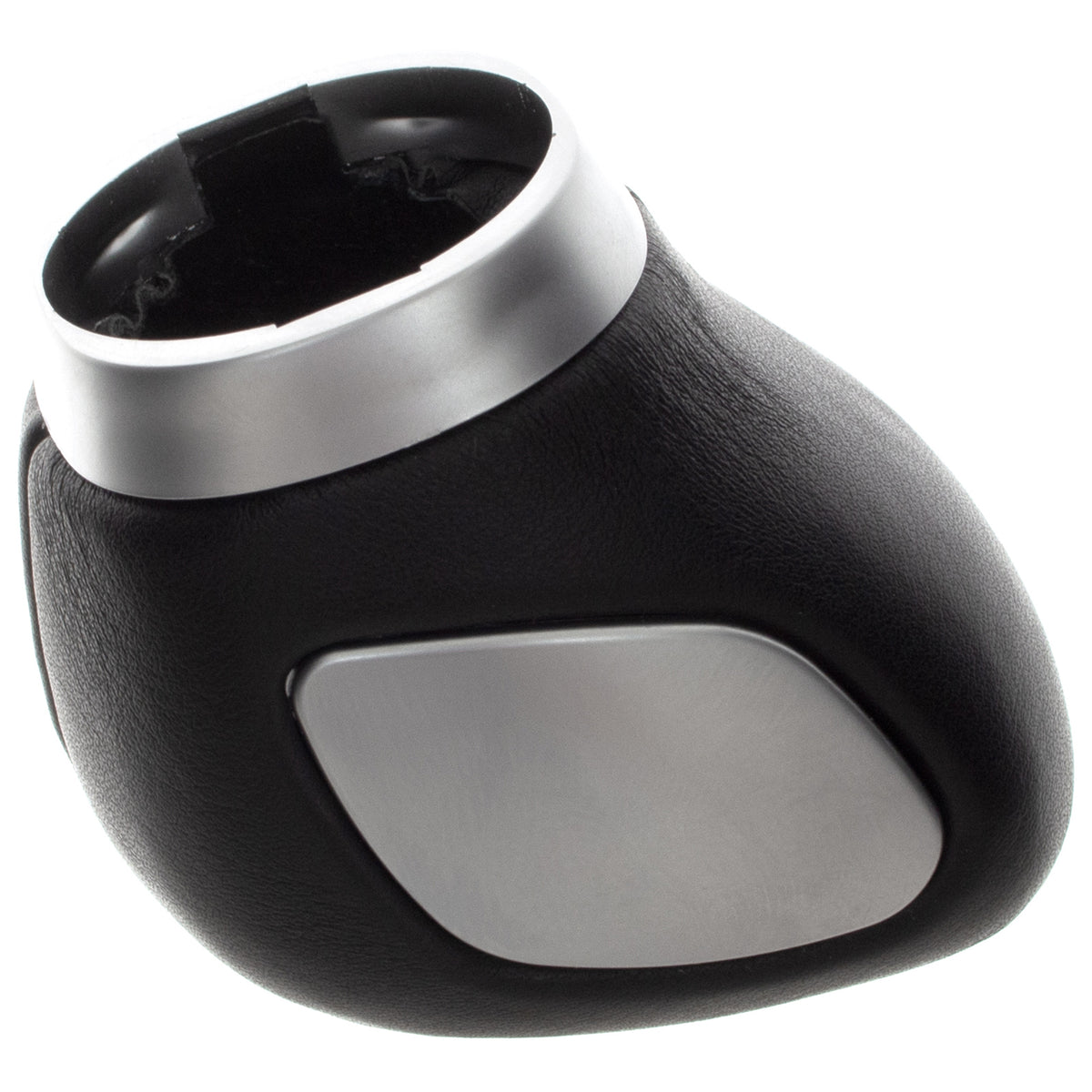 Chevrolet Cruze 08-15 Gear Knob BLACK ECO-LEATHER + SILVER 6 SPEED