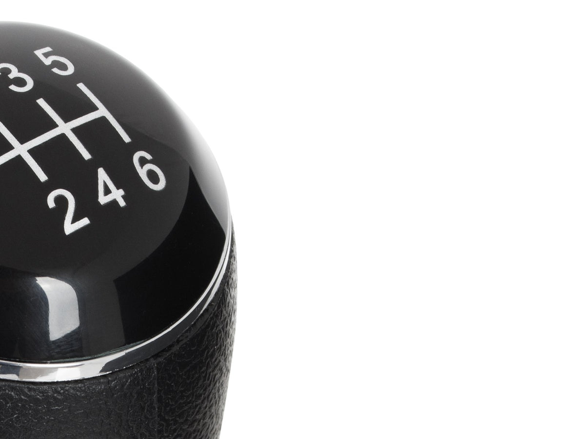 VW Polo V 6R 2009- Black Gear Knob + Gaiter with Chrome Frame 6-Speed