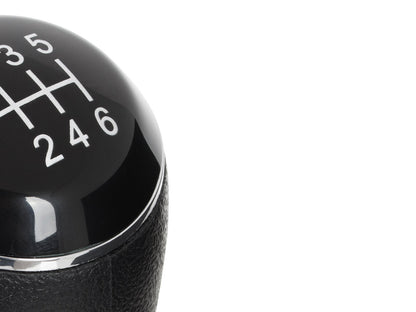 VW Polo V 6R 2009- Black Gear Knob + Gaiter with Chrome Frame 6-Speed
