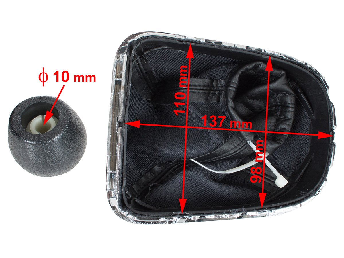 Chevrolet Cruze 2009- black gear knob + black gaiter with chrome frame 5 gears