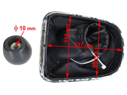 Chevrolet Cruze 2009- black gear knob + black gaiter with chrome frame 5 gears