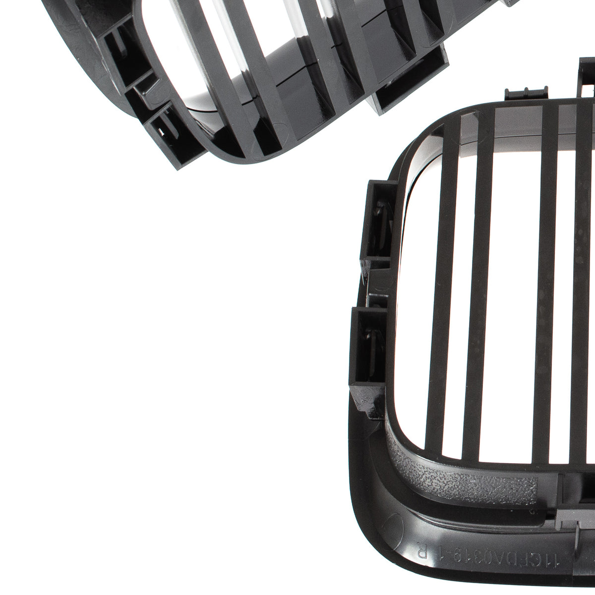 BMW 3 E36 91-96 grilles between headlights (kidneys) left + right set BLACK GLOSSY DOUBLE BAR