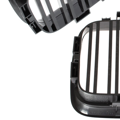 BMW 3 E36 91-96 grilles between headlights (kidneys) left + right set BLACK GLOSSY DOUBLE BAR