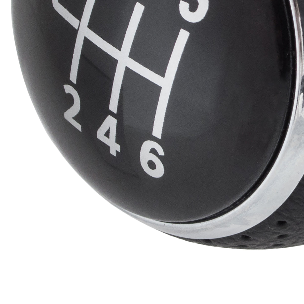 Mitsubishi Lancer VIII 2007 - Gear shift knob 6-SPEED BLACK PERFORATED ECO-LEATHER