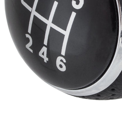 Mitsubishi Lancer VIII 2007 - Gear shift knob 6-SPEED BLACK PERFORATED ECO-LEATHER