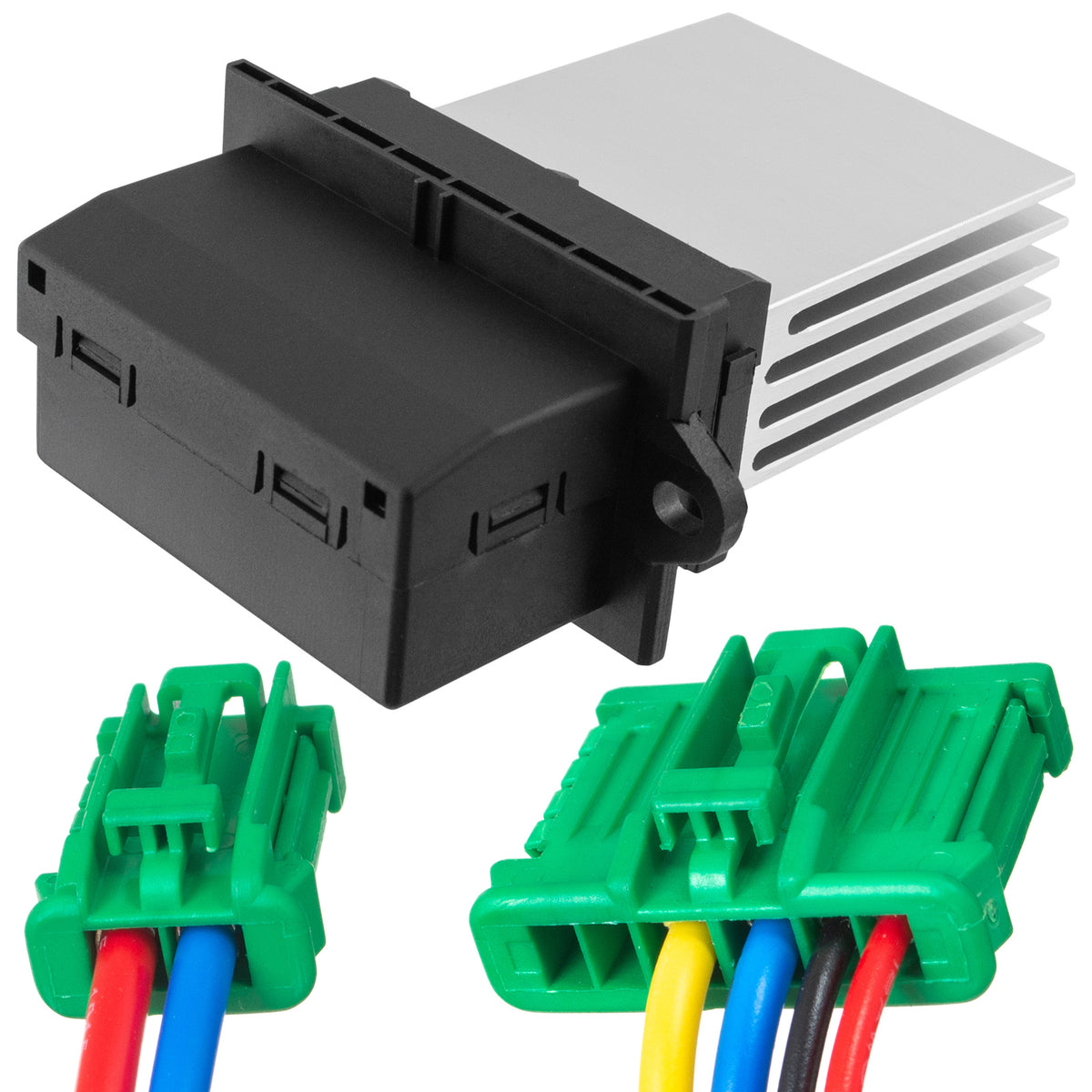 Renault Modus Blower Motor Resistor + 2x PLUG (2 PIN + 4 PIN) 3pcs SET