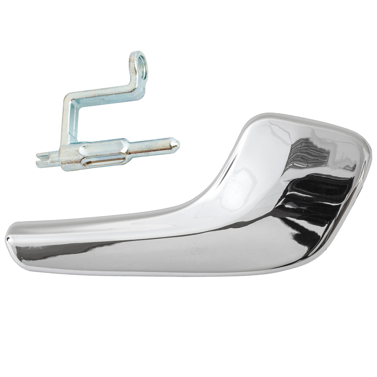 Opel Corsa D 06-14 interior door handle CHROME right + 2 pcs. interior door handle pins SET