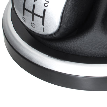 Ford Fusion 02-12 gear knob BLACK / SILVER + gaiter with frame SILVER 5 GEARS