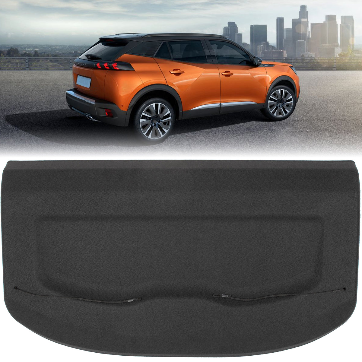 Peugeot 2008 II 2019- Półka bagażnika CZARNA