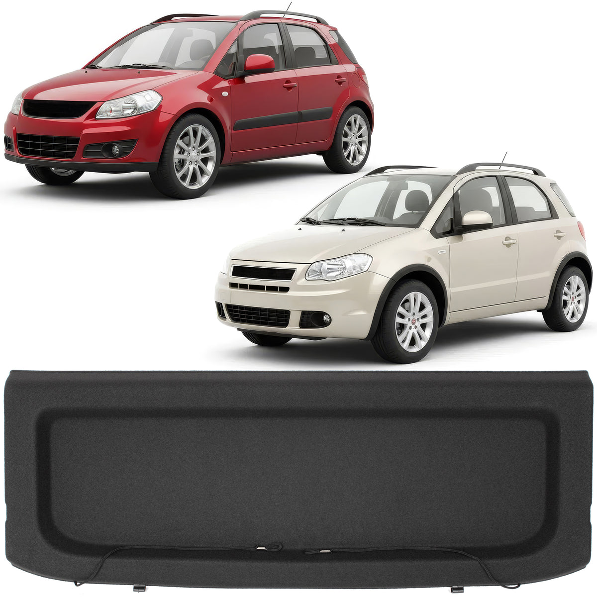 Suzuki SX4 2006- Fiat Sedici 06-14 Półka bagażnika CZARNA