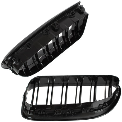 BMW 6 F06 F12 F13 10-18 grille (kidneys) left + right set BLACK GLOSSY DOUBLE BAR