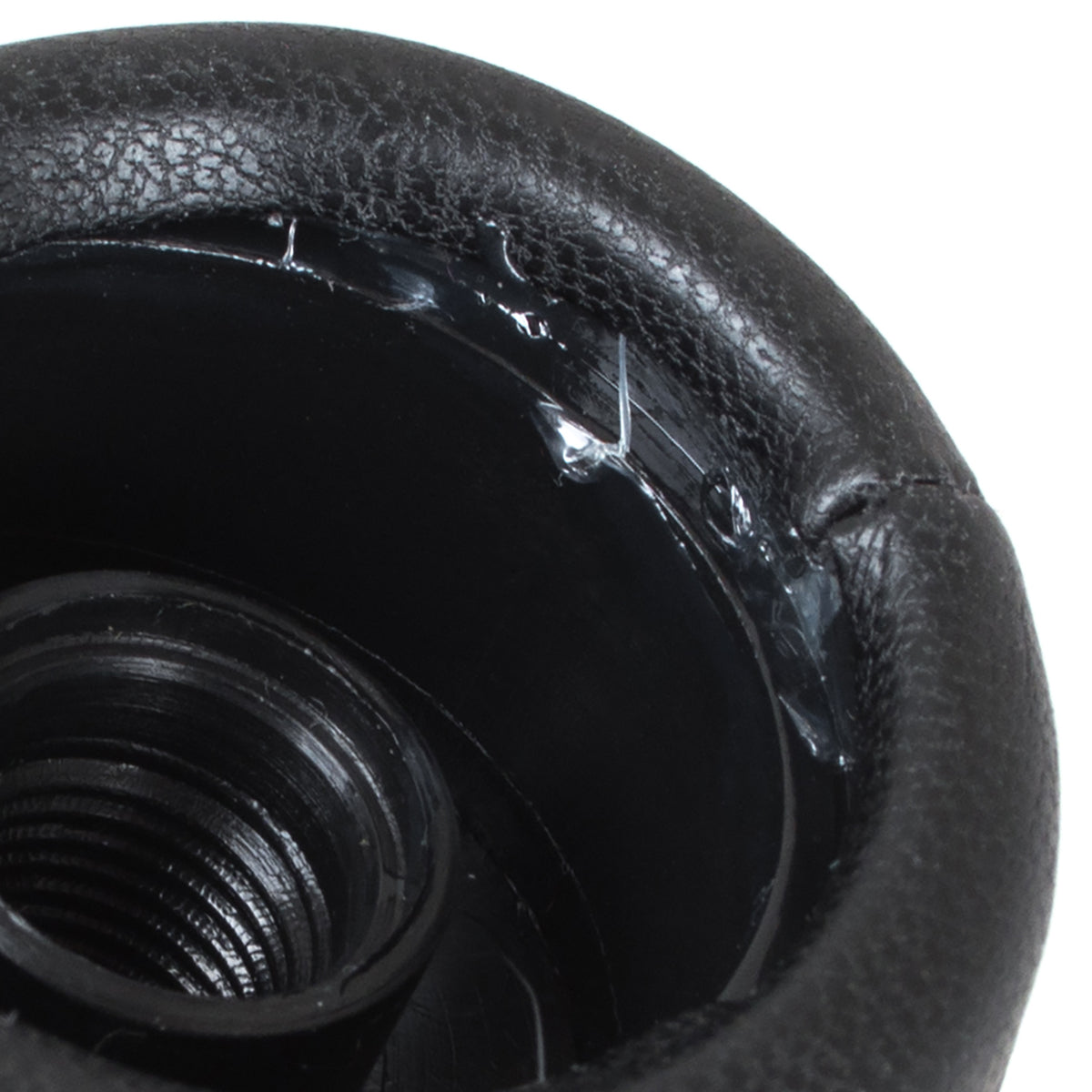 Ford Mondeo IV V gear knob BLACK ECO-LEATHER + SILVER + RED 6-SPEED SHIFT PATTERN