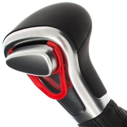 Audi A6 C6 06-11 gear knob BLACK + SILVER + gaiter with frame AUTOMATIC