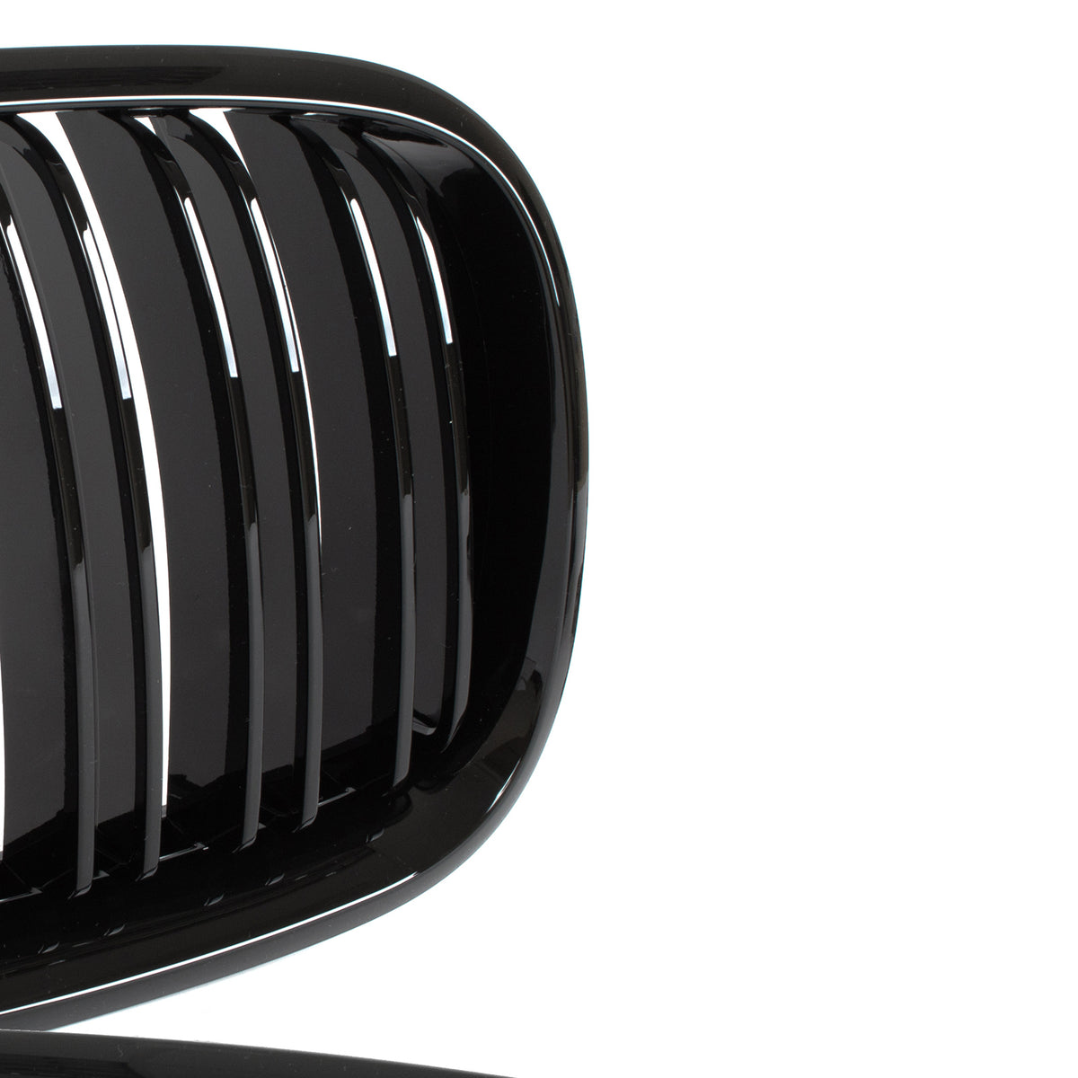 BMW X6 E71 07-14 atrapy między reflektory (nerki) lewa + prawa kpl. BLACK GLOSSY DOUBLE BAR