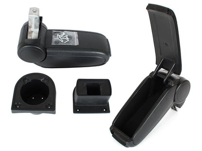 Toyota Yaris II 05-12 armrest COMPLETE BLACK FABRIC + mounting kit