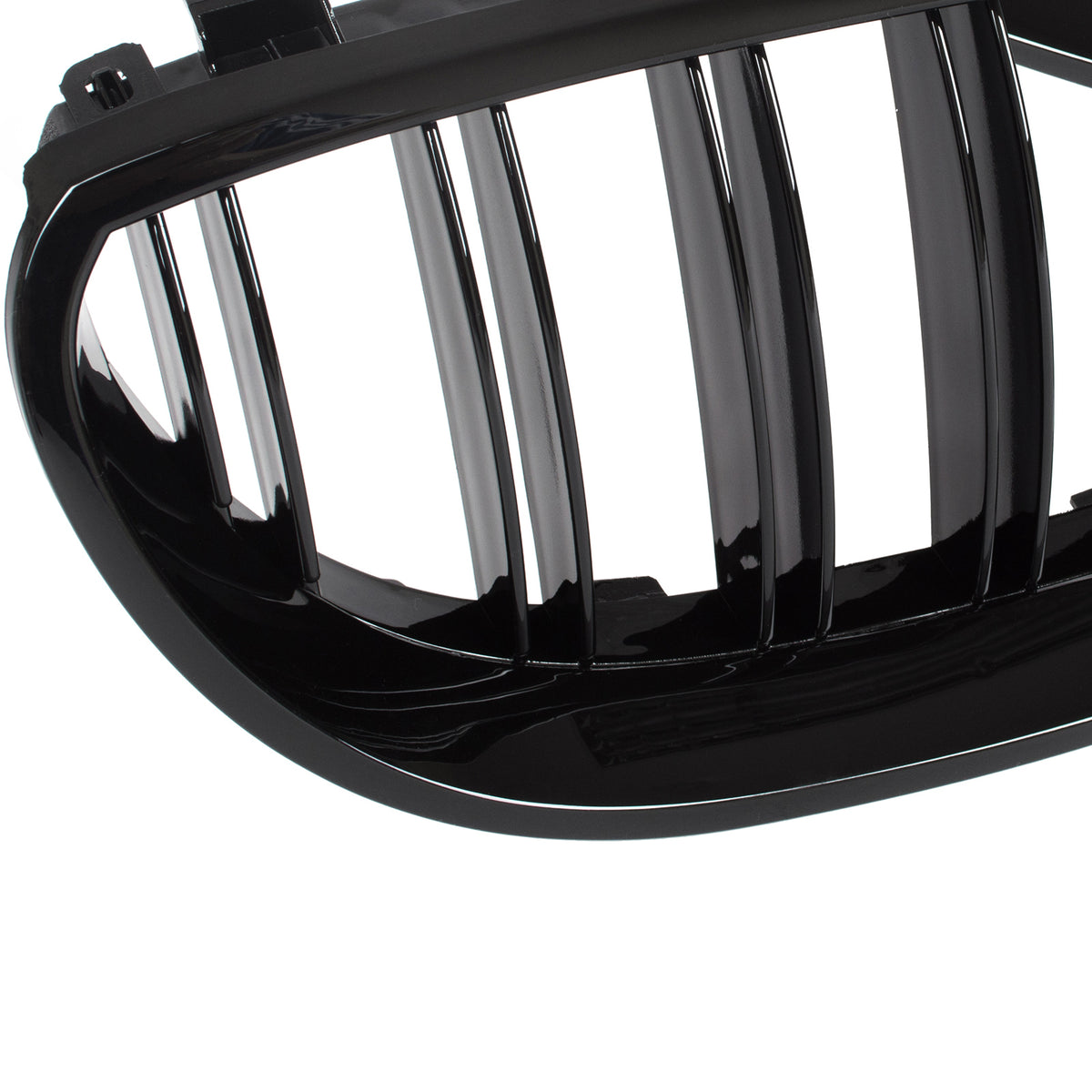 BMW 5 E60 / E61 03-10 grilles between headlights (kidneys) left + right set BLACK GLOSSY DOUBLE BAR