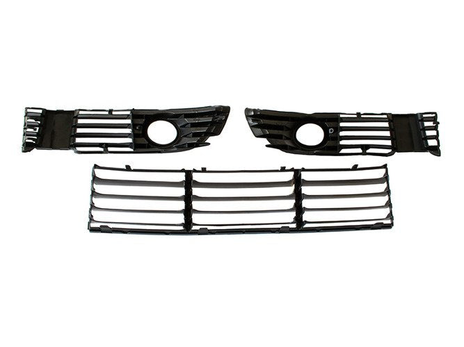 VW Passat B5 FL 00-05 Z HALOGENAMI atrapka kratka w zderzak przedni L+P+środkowa kpl.
