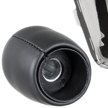 Opel Vectra C FL 05-08 gear knob 6-SPEED BLACK ECO-LEATHER + gear stick gaiter + white frame 2 pcs. SET